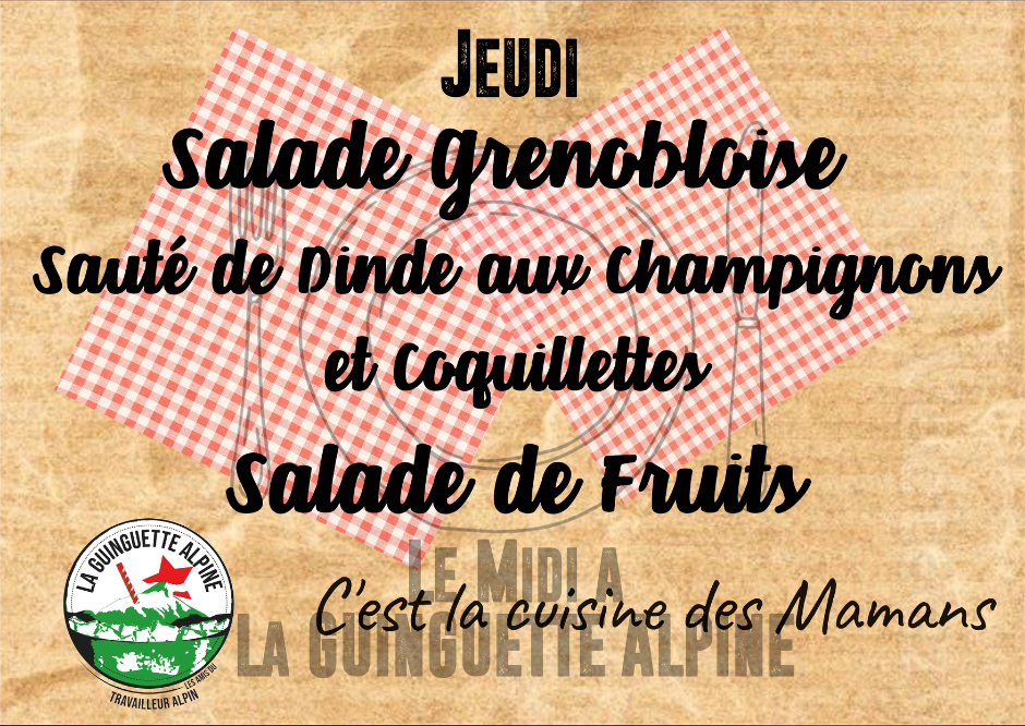 Menu du Jeudi 